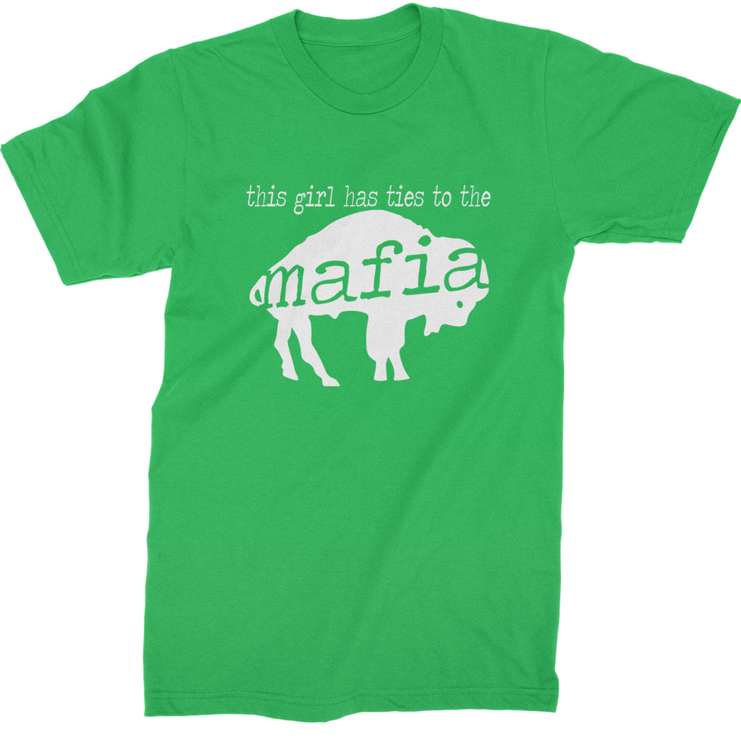 This Girl Has Ties To The Bills Mafia Mens T-shirt Kelly Green