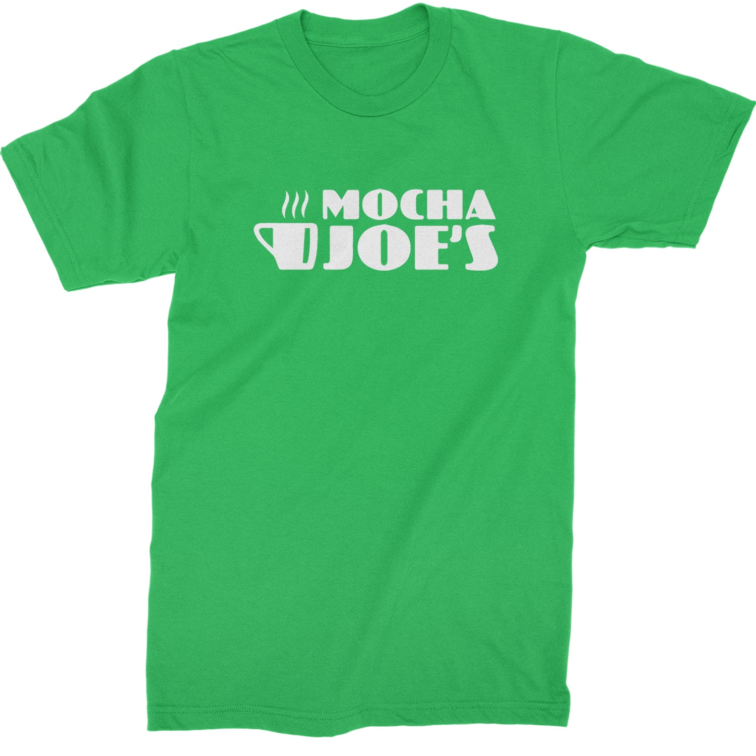 Mocha Joe's Enthusiastic Coffee Mens T-shirt Kelly Green