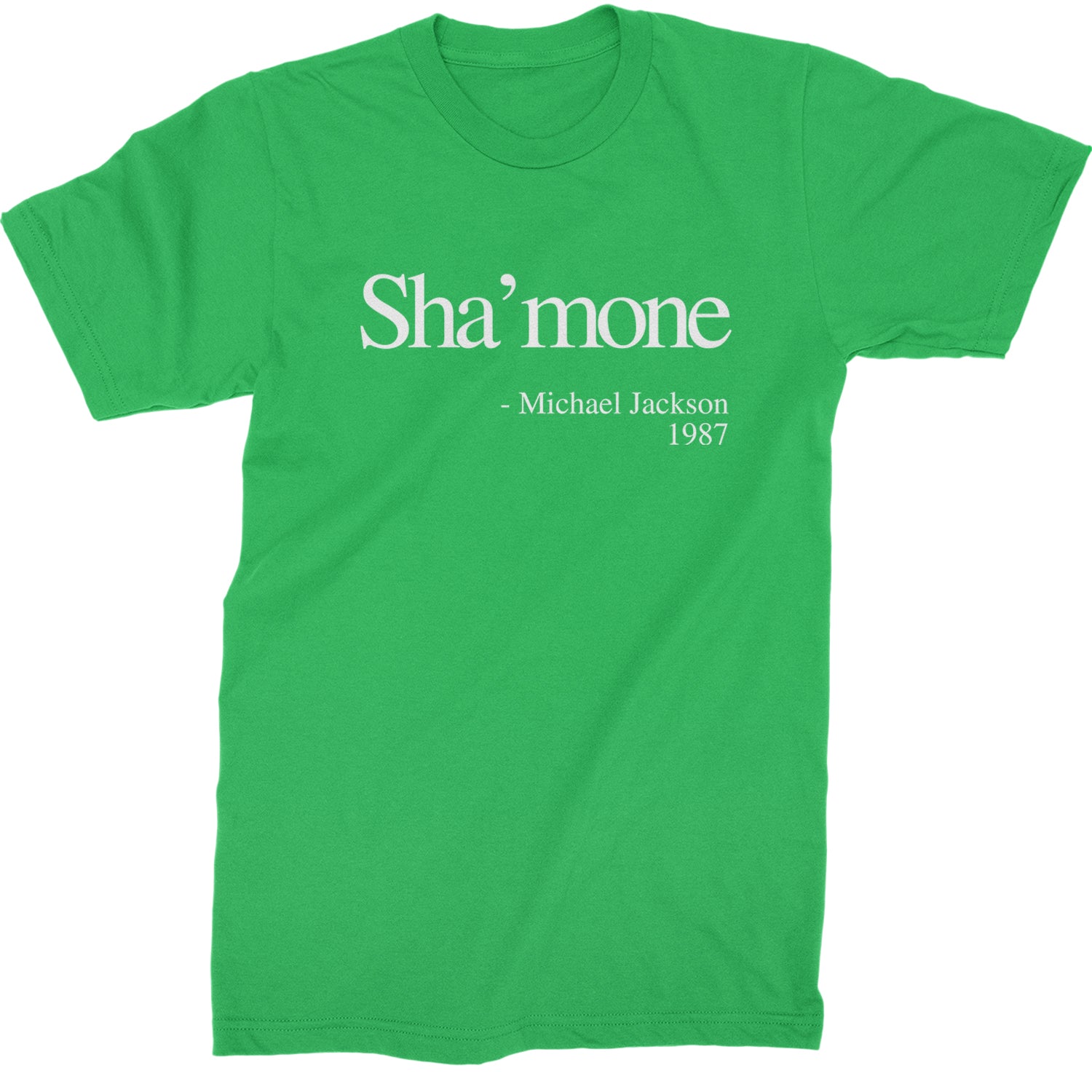 Sha'mone Quote King Of Pop Mens T-shirt Kelly Green