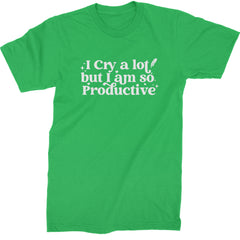 I Cry A Lot But I am So Productive TTPD Mens T-shirt Kelly Green