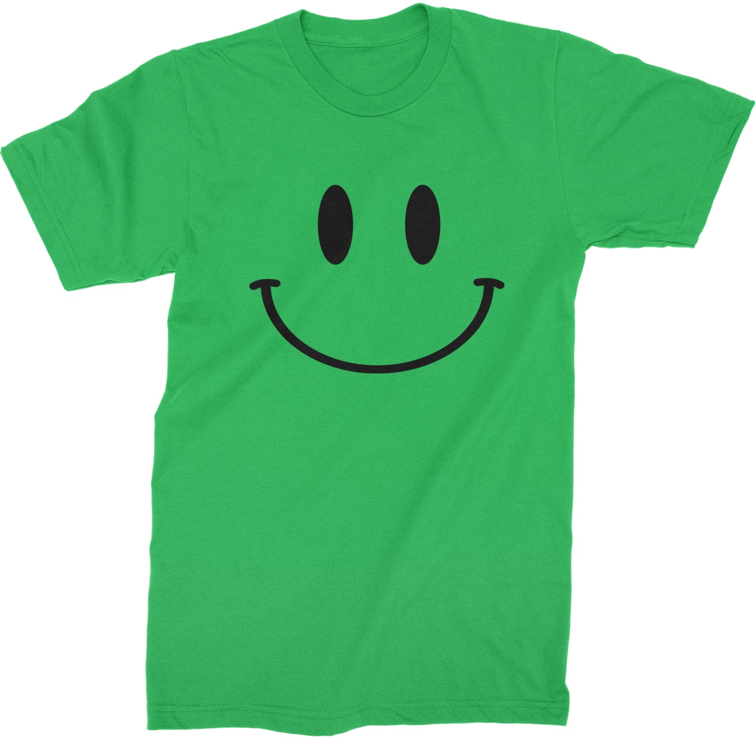 Smile Face Mens T-shirt Kelly Green