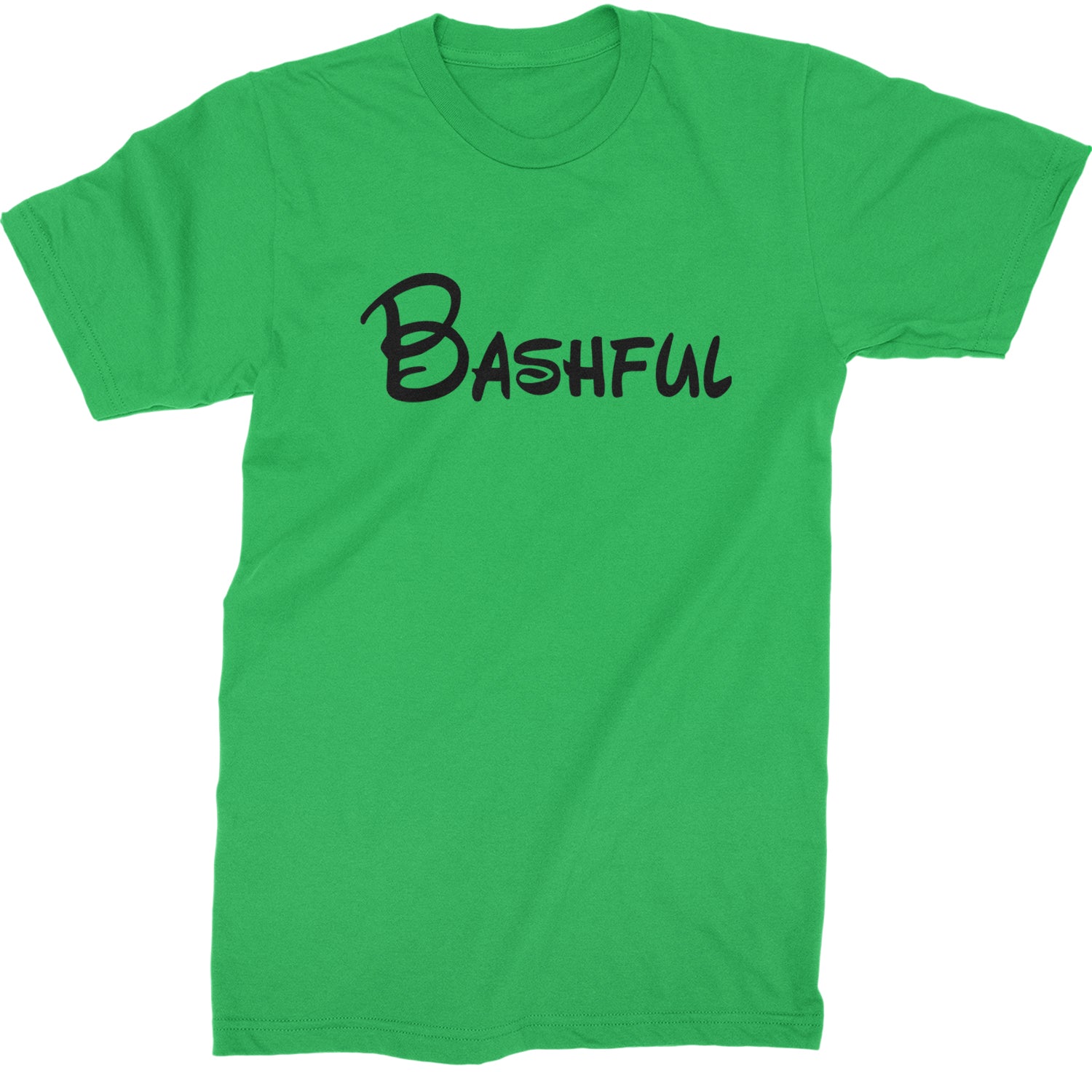 Bashful - 7 Dwarfs Costume Mens T-shirt Kelly Green