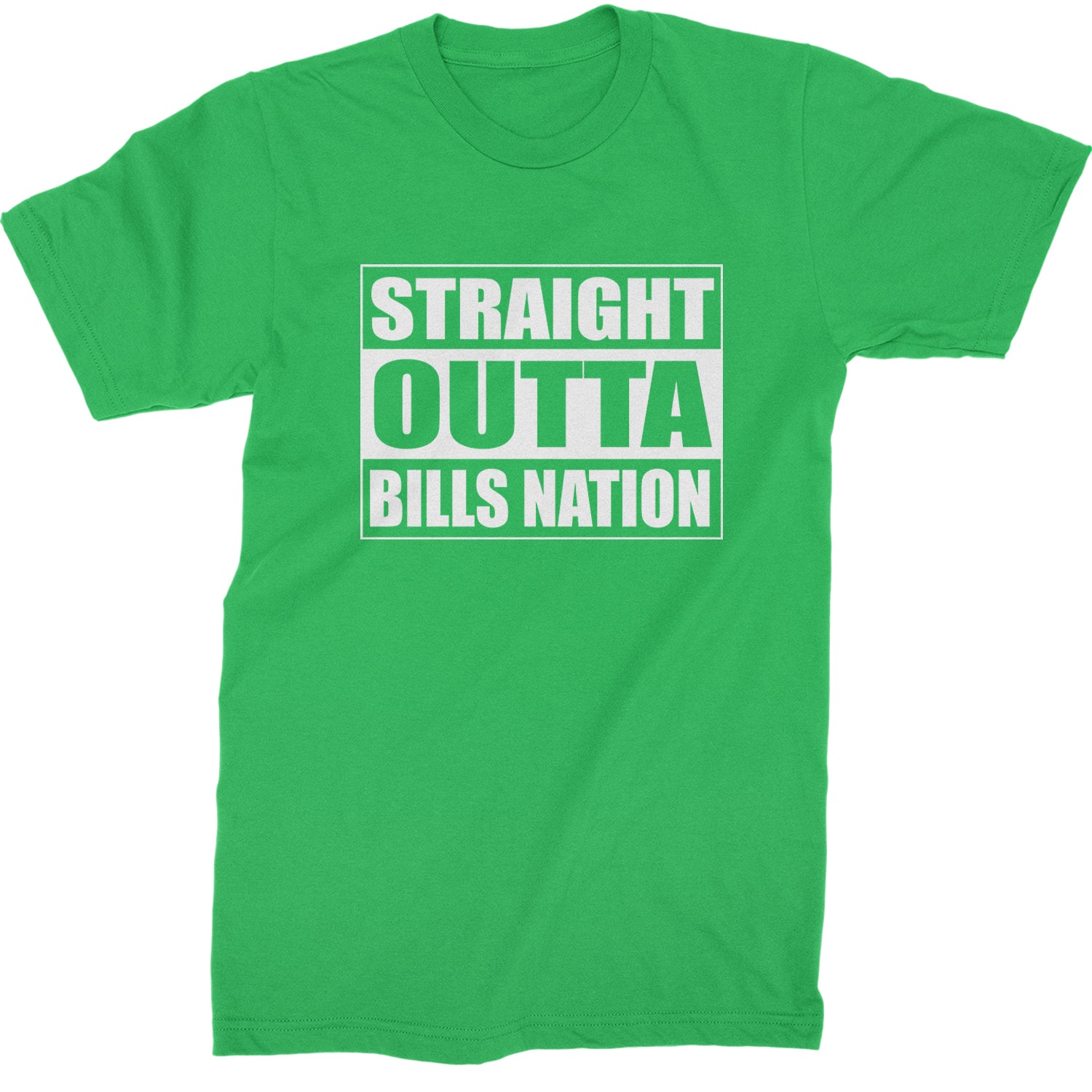 Straight Outta Bills Nation  Mens T-shirt Kelly Green