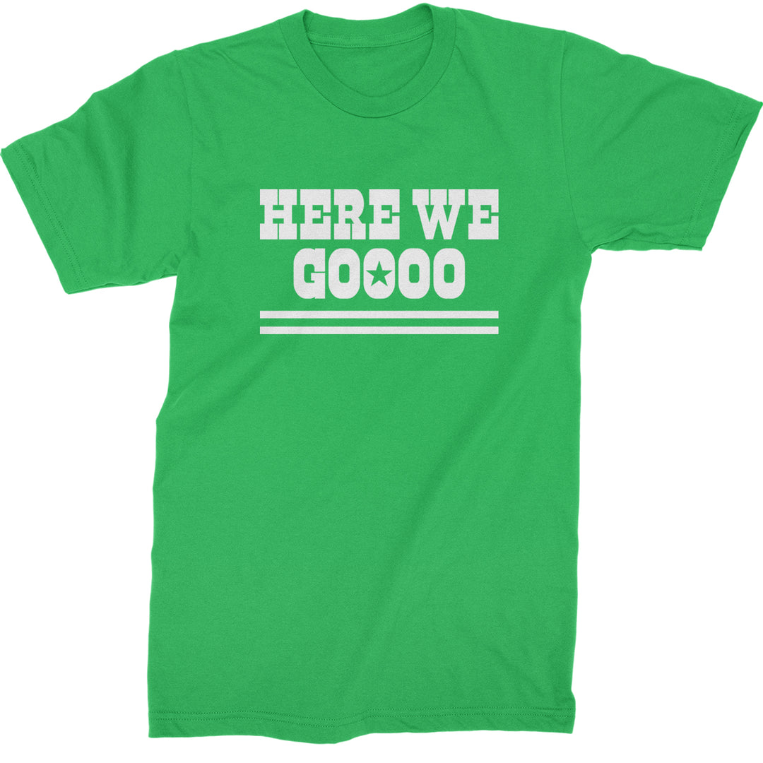 Here We Go Dem Boys Dallas Football Mens T-shirt Kelly Green