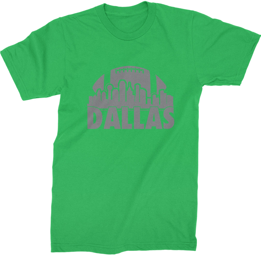 Dallas Texas Skyline Mens T-shirt Kelly Green