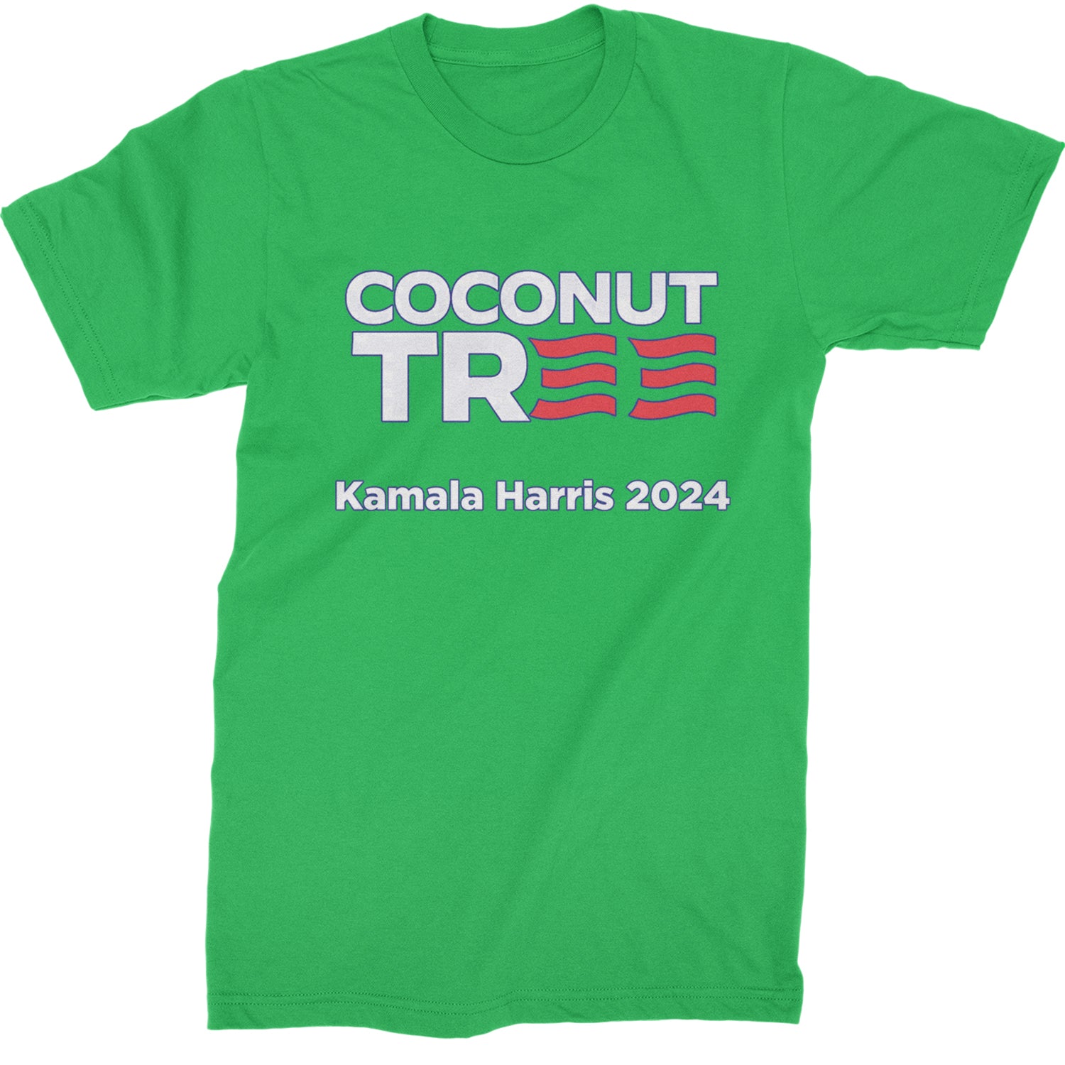 Coconut Tree - Support Kamala Harris For President 2024 Mens T-shirt Kelly Green