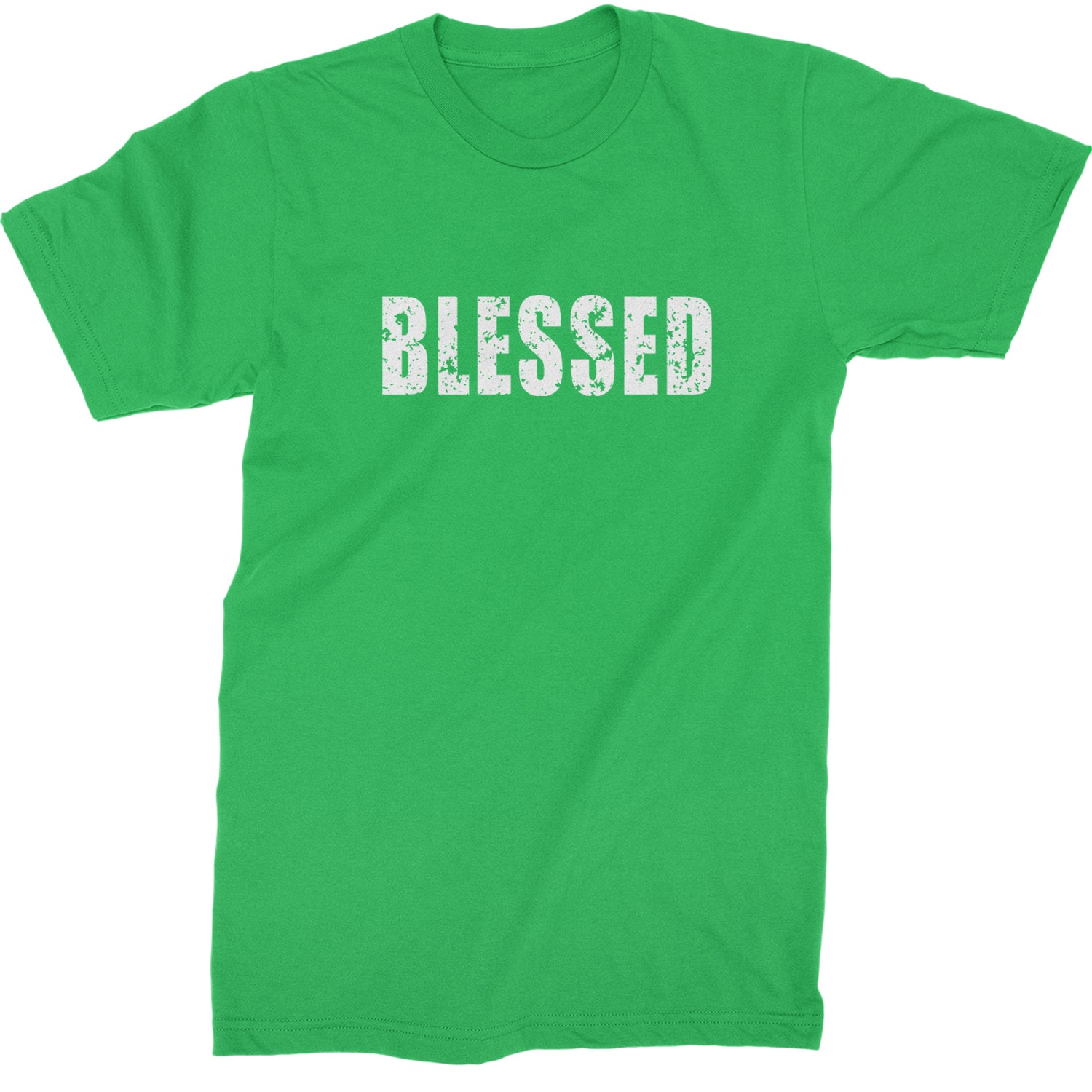 Blessed Religious Grateful Thankful Mens T-shirt Kelly Green