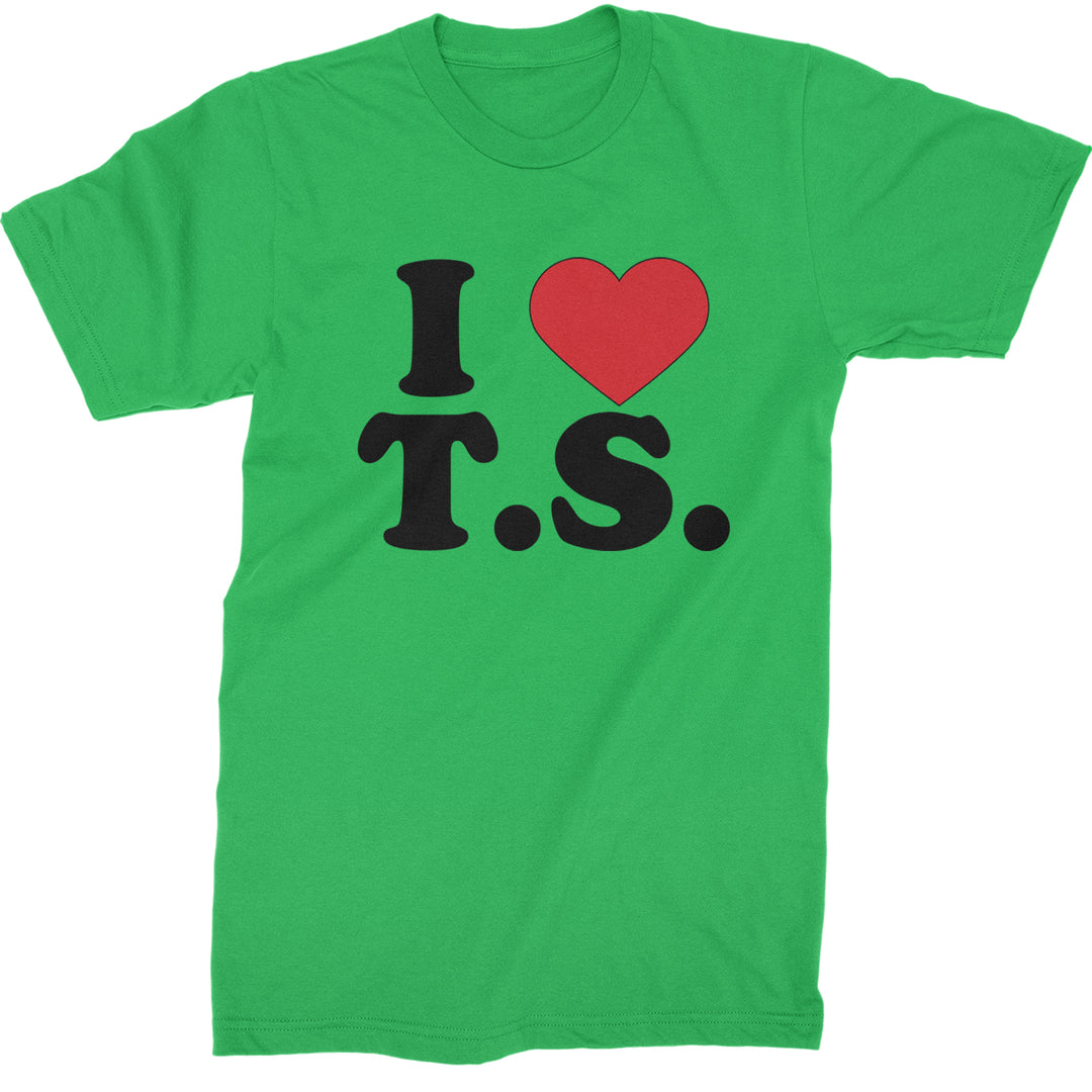 I Heart T.S. Concert Music Lover  Mens T-shirt Kelly Green