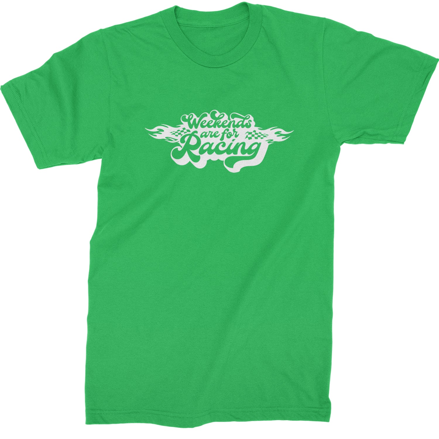 Weekends Are For Racing Mens T-shirt Kelly Green