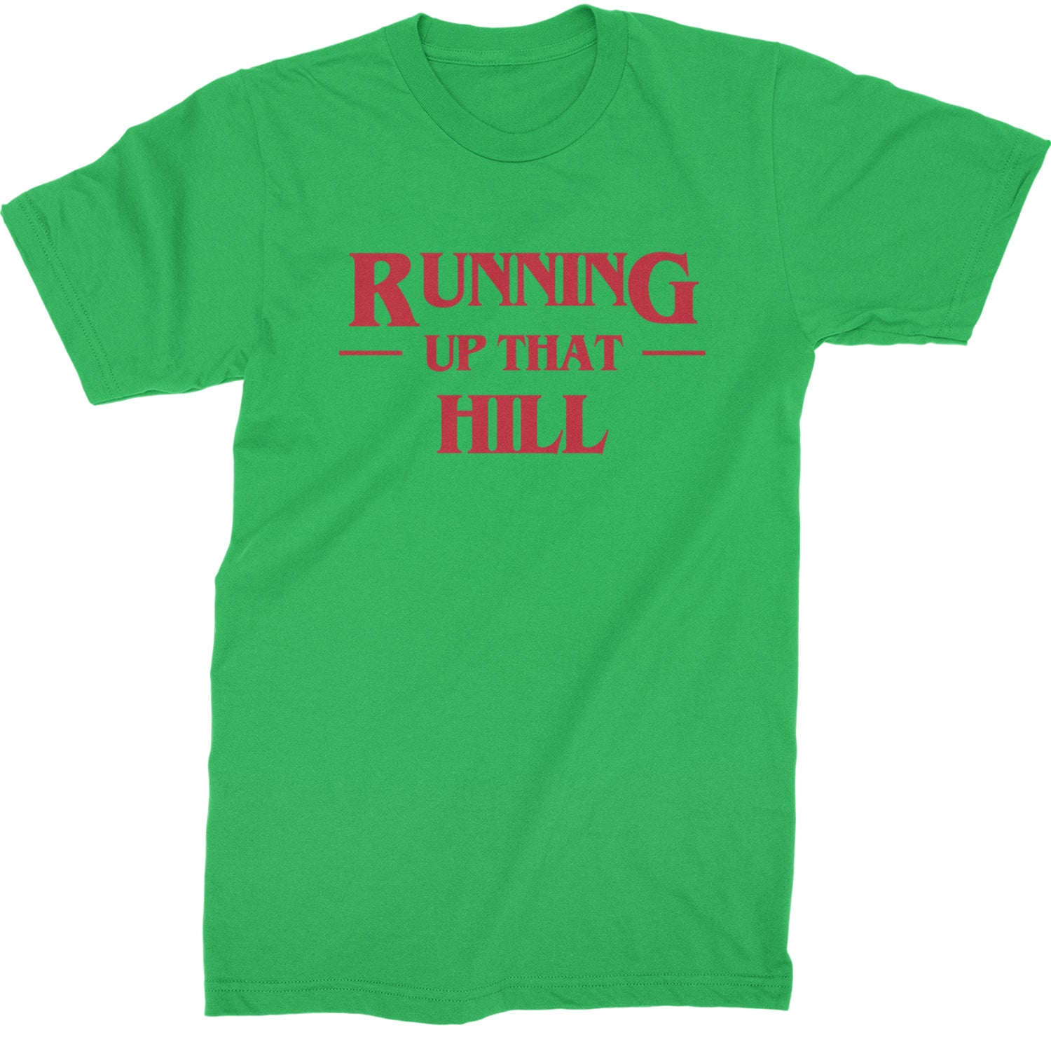 Running Up That Hill  Mens T-shirt Kelly Green