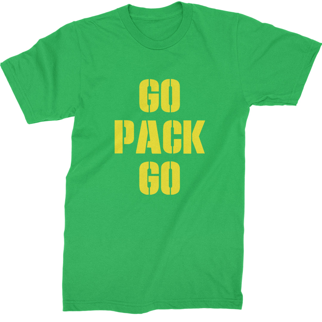 Go Pack Go Green Bay Mens T-shirt Kelly Green