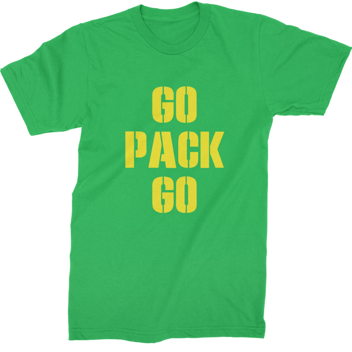 Go Pack Go Green Bay Mens T-shirt Kelly Green