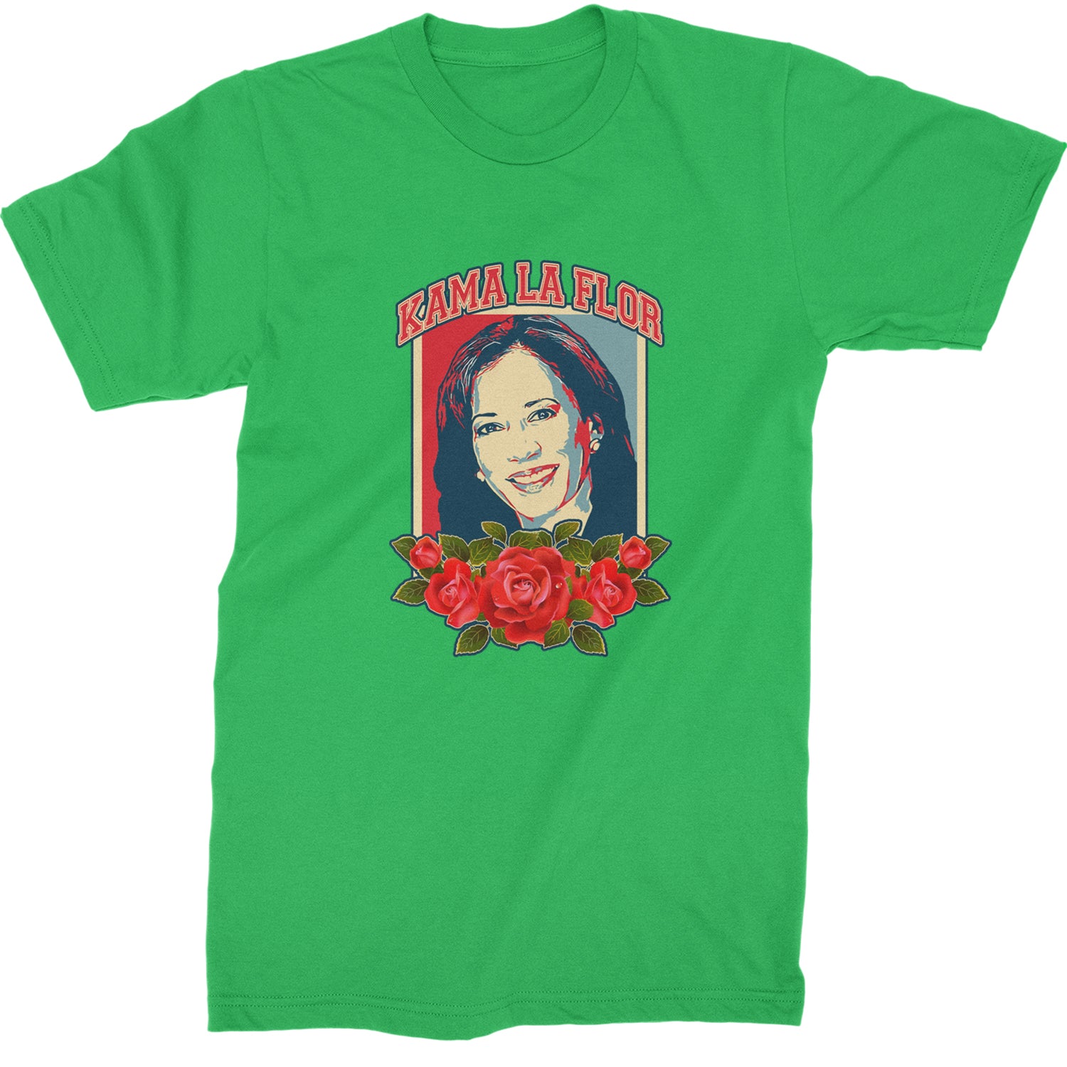 Kama La Flor Kamala Como La Flor Mens T-shirt Kelly Green