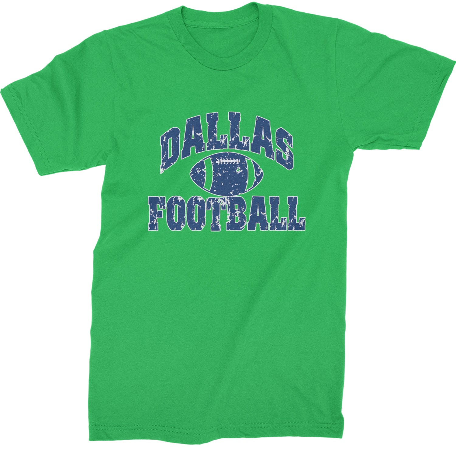 Dallas Distressed Football Mens T-shirt Kelly Green