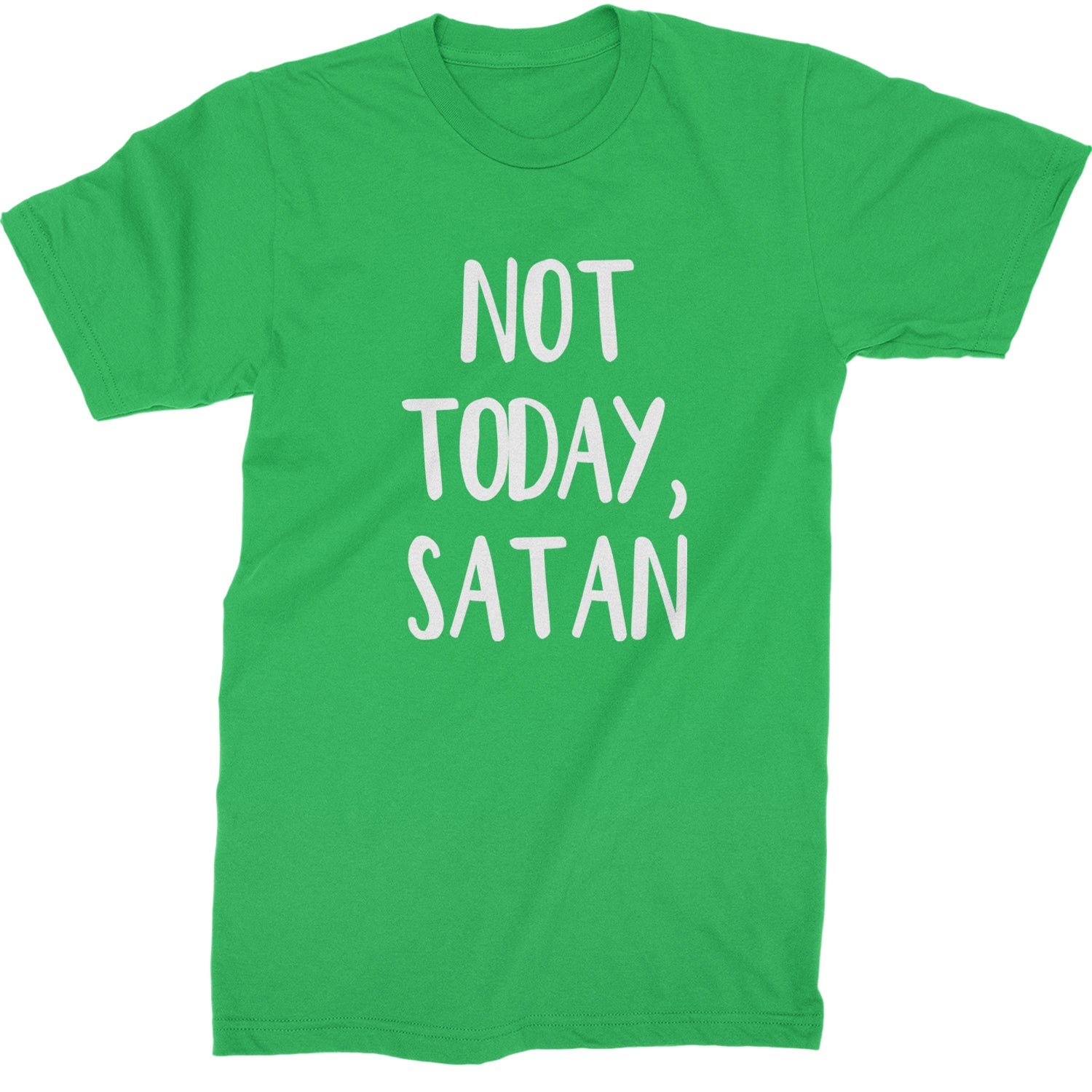 Not Today, Satan Jesus Already Won Mens T-shirt Kelly Green