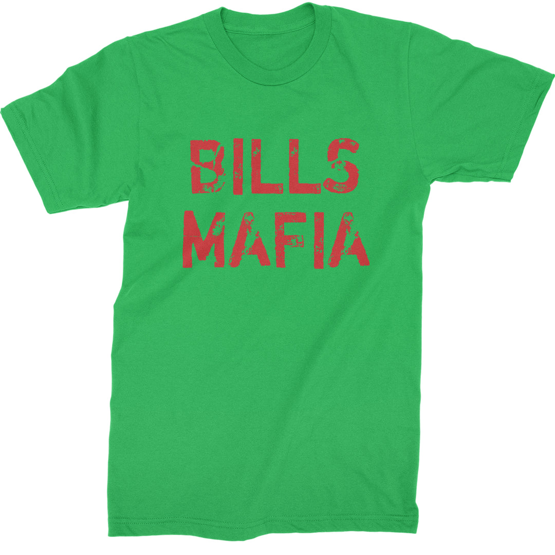 Distressed Bills Mafia Football Mens T-shirt Kelly Green