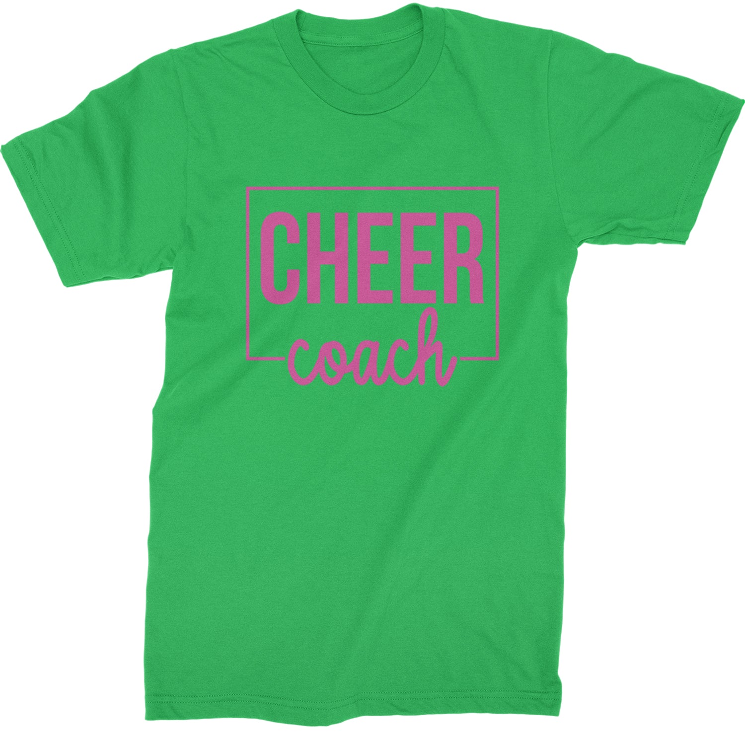 Cheer Coach Cheerleader Mens T-shirt Kelly Green