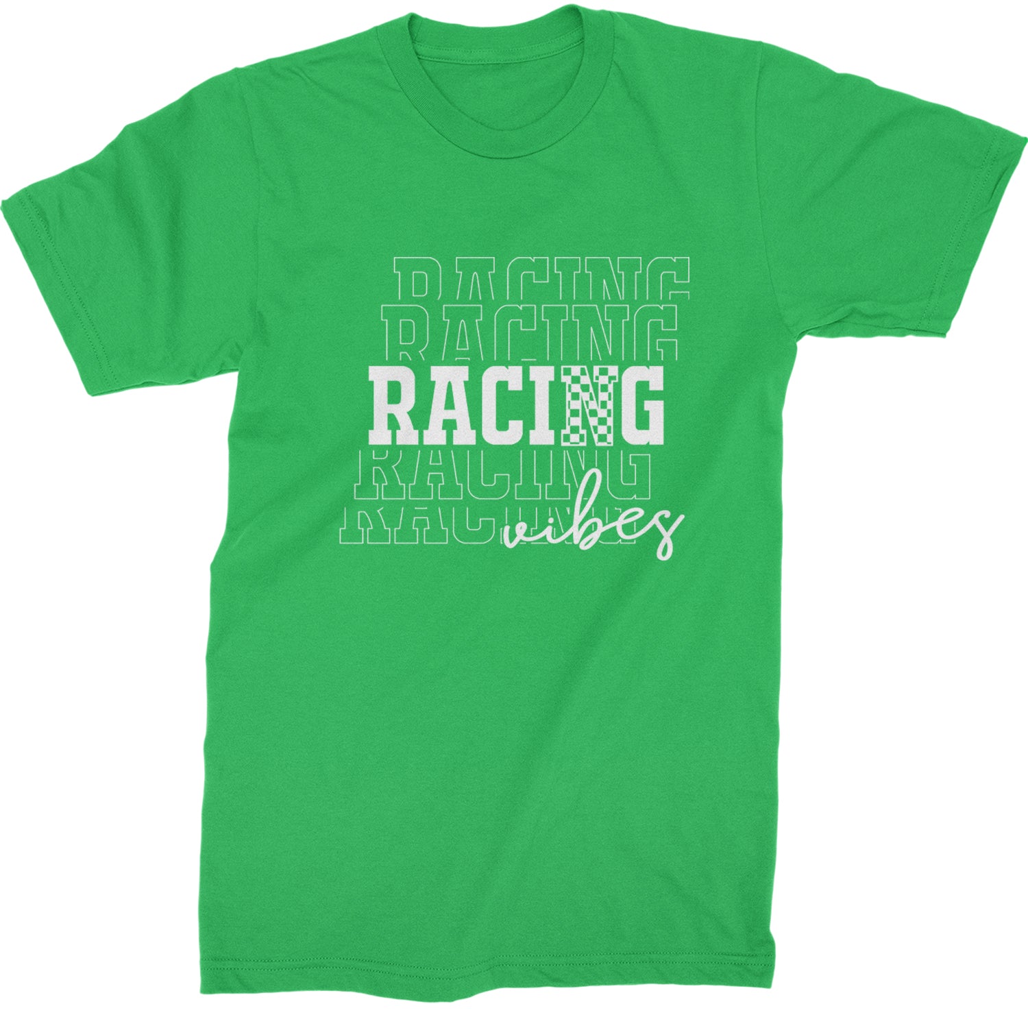 Racing Vibes Mens T-shirt Kelly Green