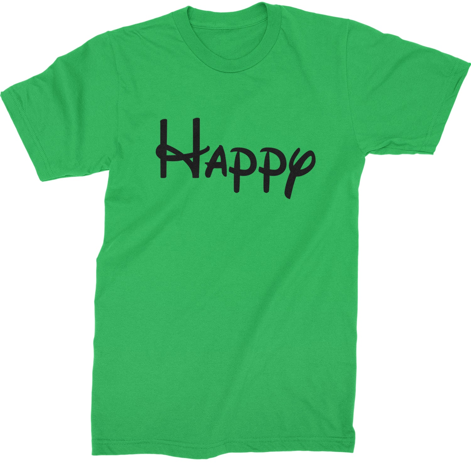 Happy - 7 Dwarfs Costume Mens T-shirt Kelly Green