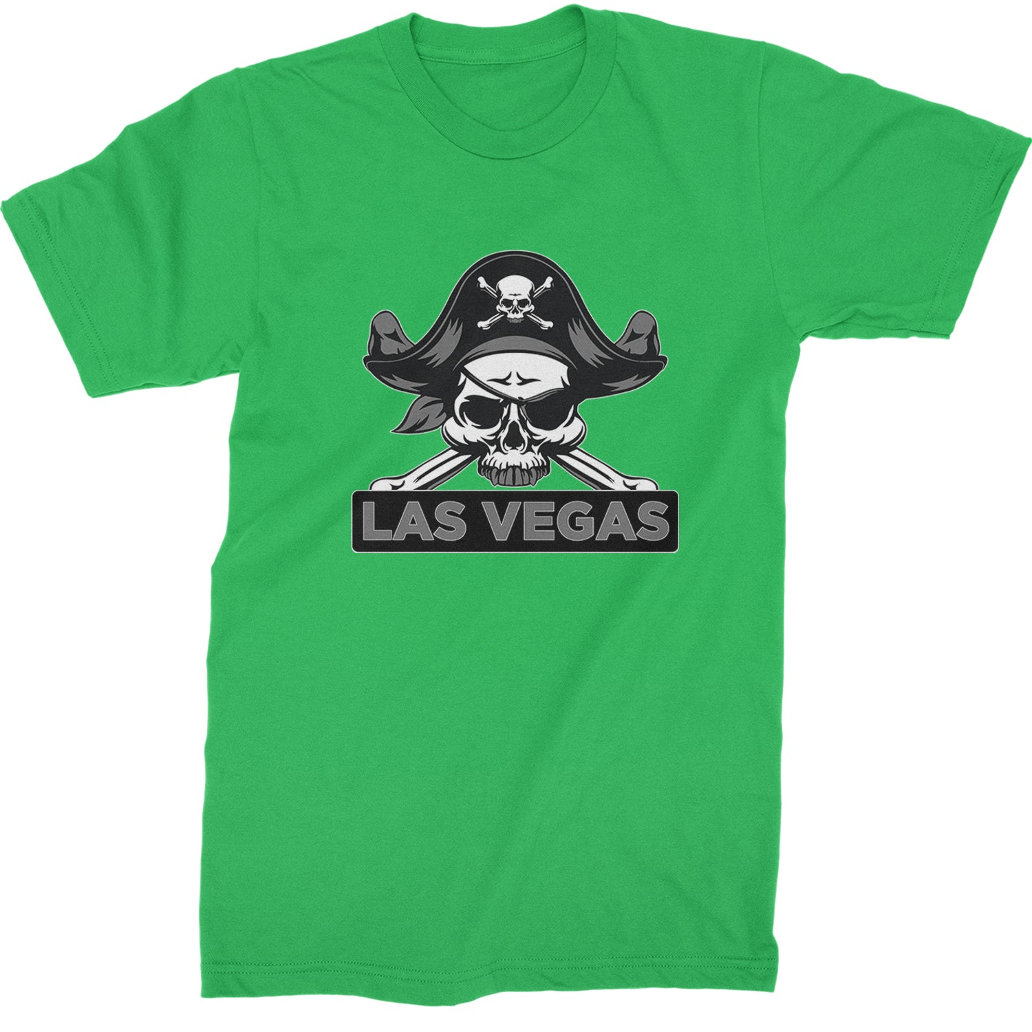 Raider Skull Straight Outta Las Vegas Mens T-shirt Kelly Green