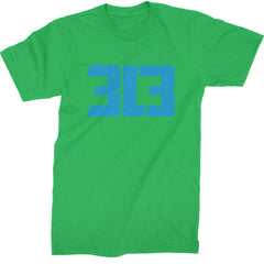 3L3 From The 313 Detroit Football Mens T-shirt Kelly Green