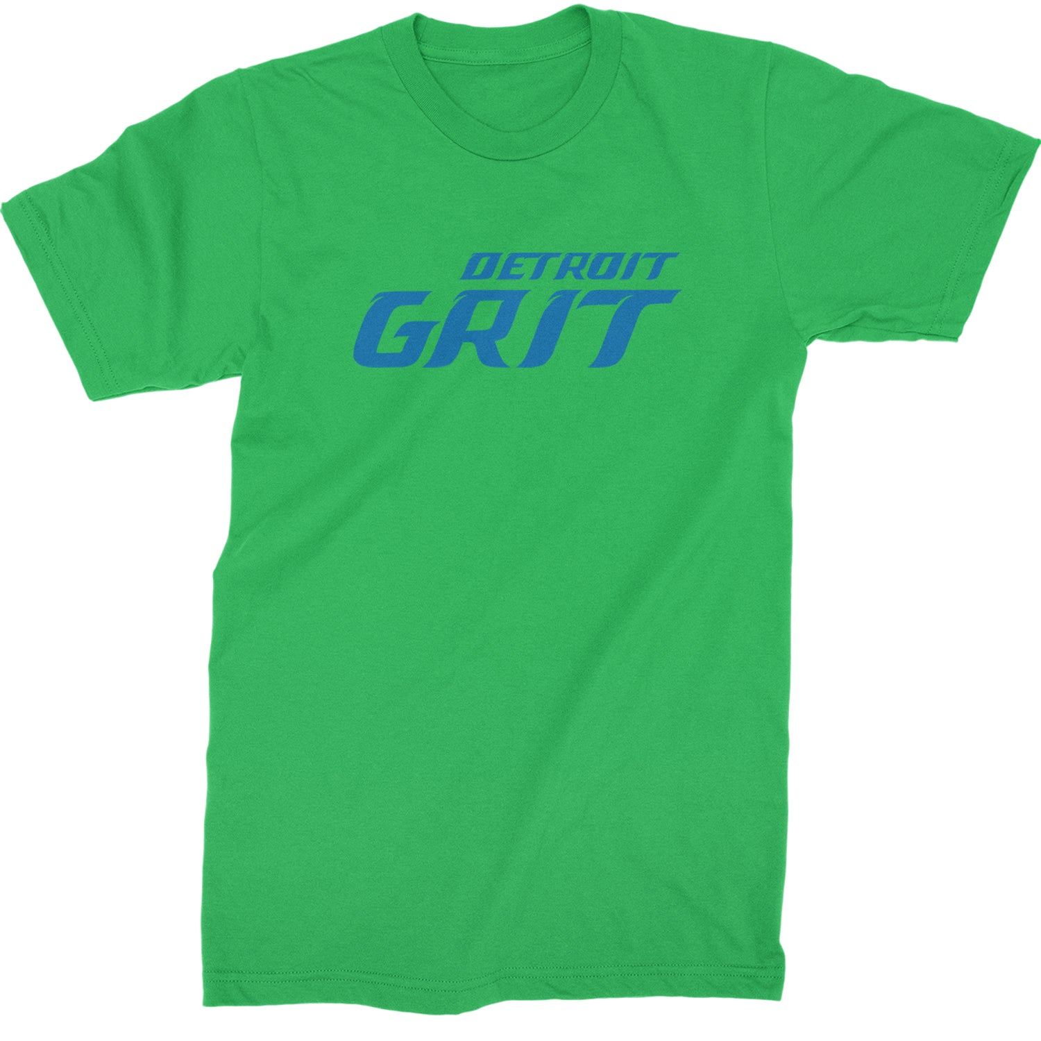 Grit Detroit Football Hard Knocks Mens T-shirt Kelly Green