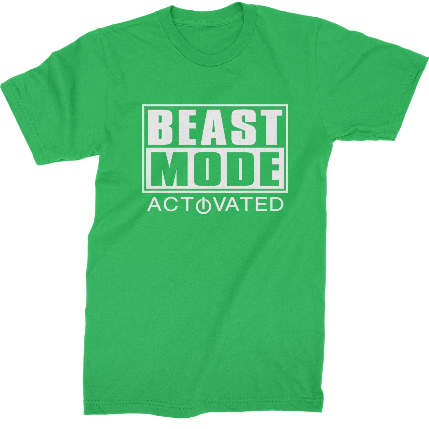 Activated Beast Mode Workout Gym Clothing Mens T-shirt Kelly Green