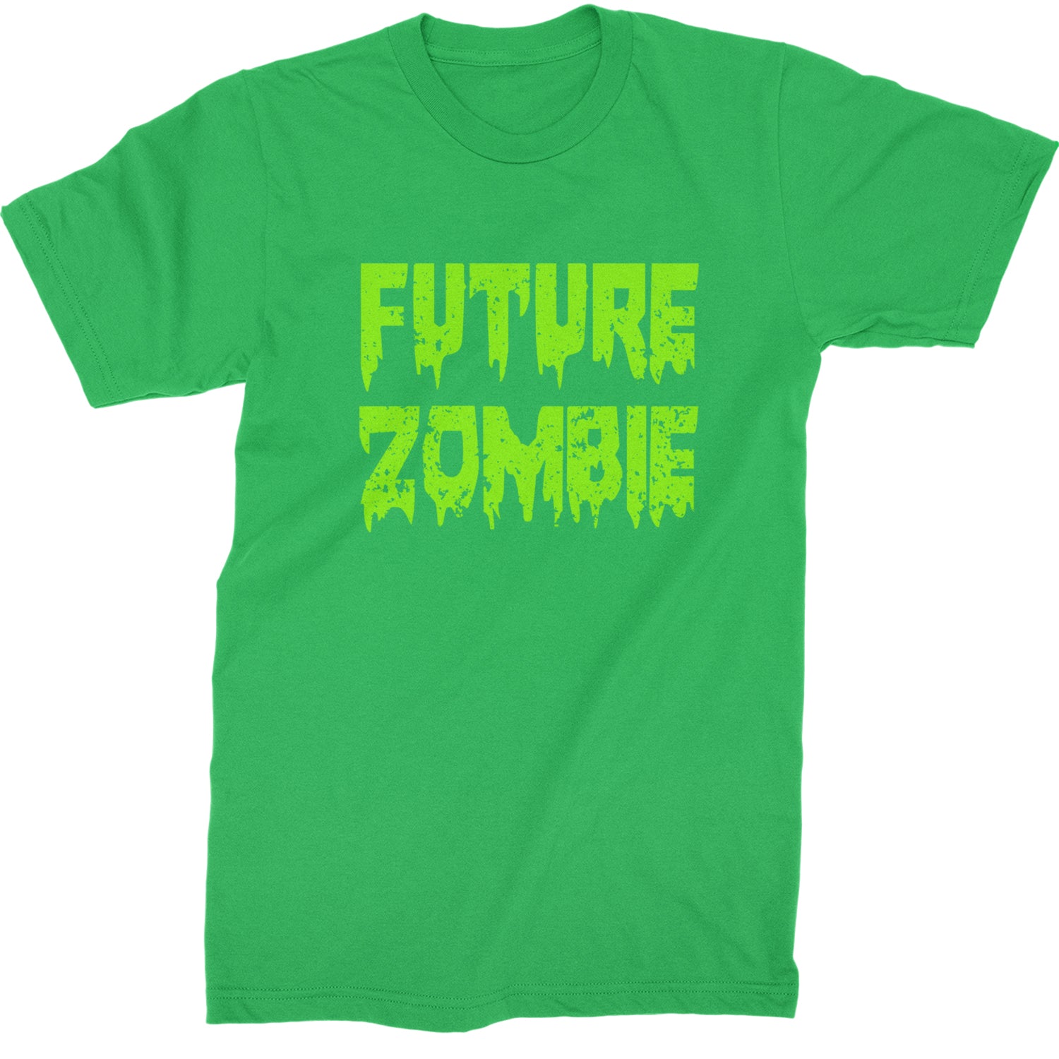 Future Zombie Horror Mens T-shirt Kelly Green