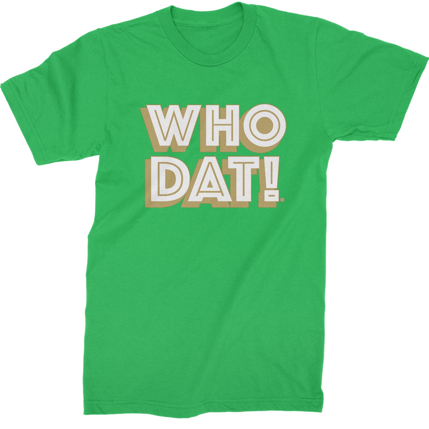 Who Dat Nation Big Bold New Orleans Mens T-shirt Kelly Green