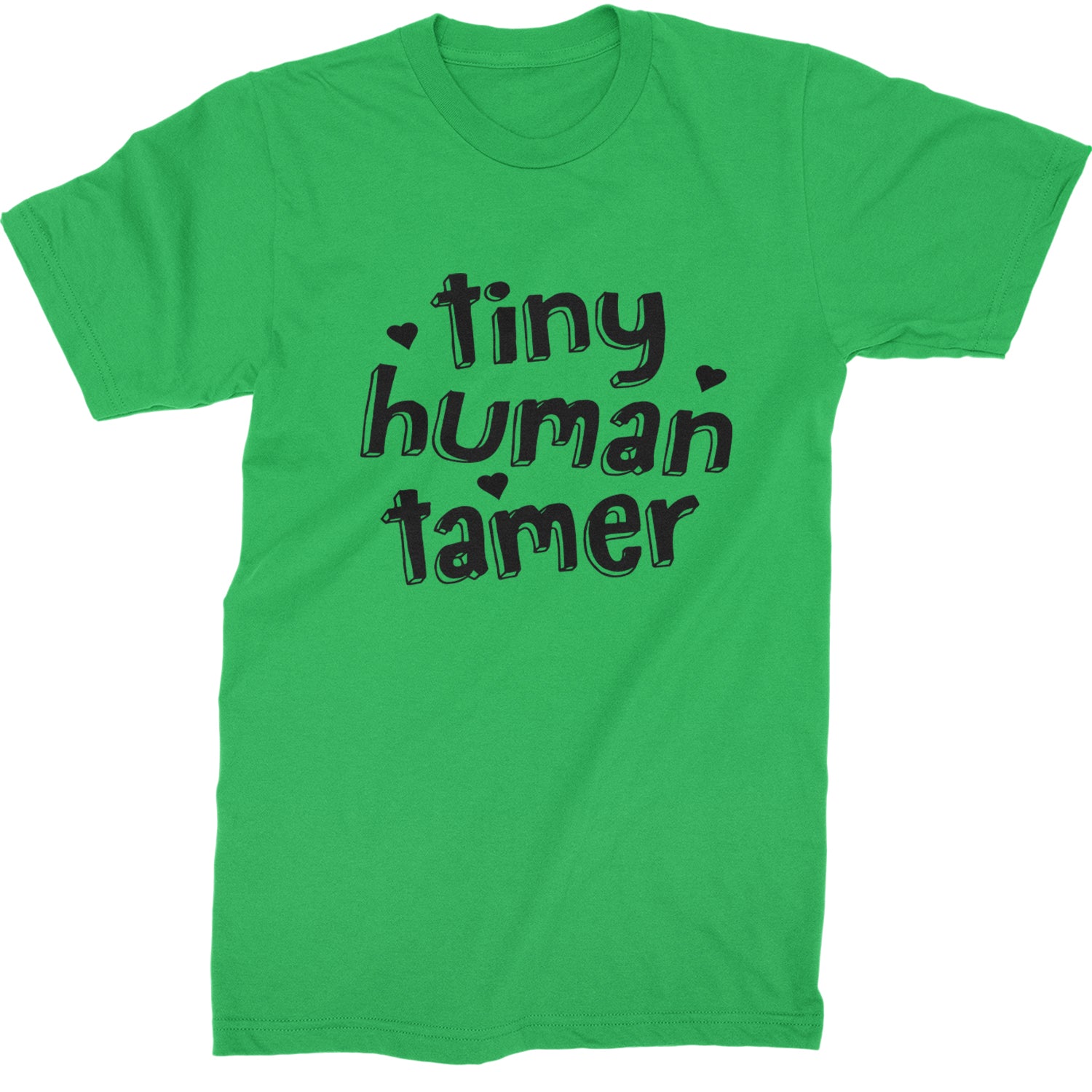 Tiny Human Tamer Teacher Mens T-shirt Kelly Green