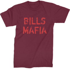 Distressed Bills Mafia Football Mens T-shirt Maroon
