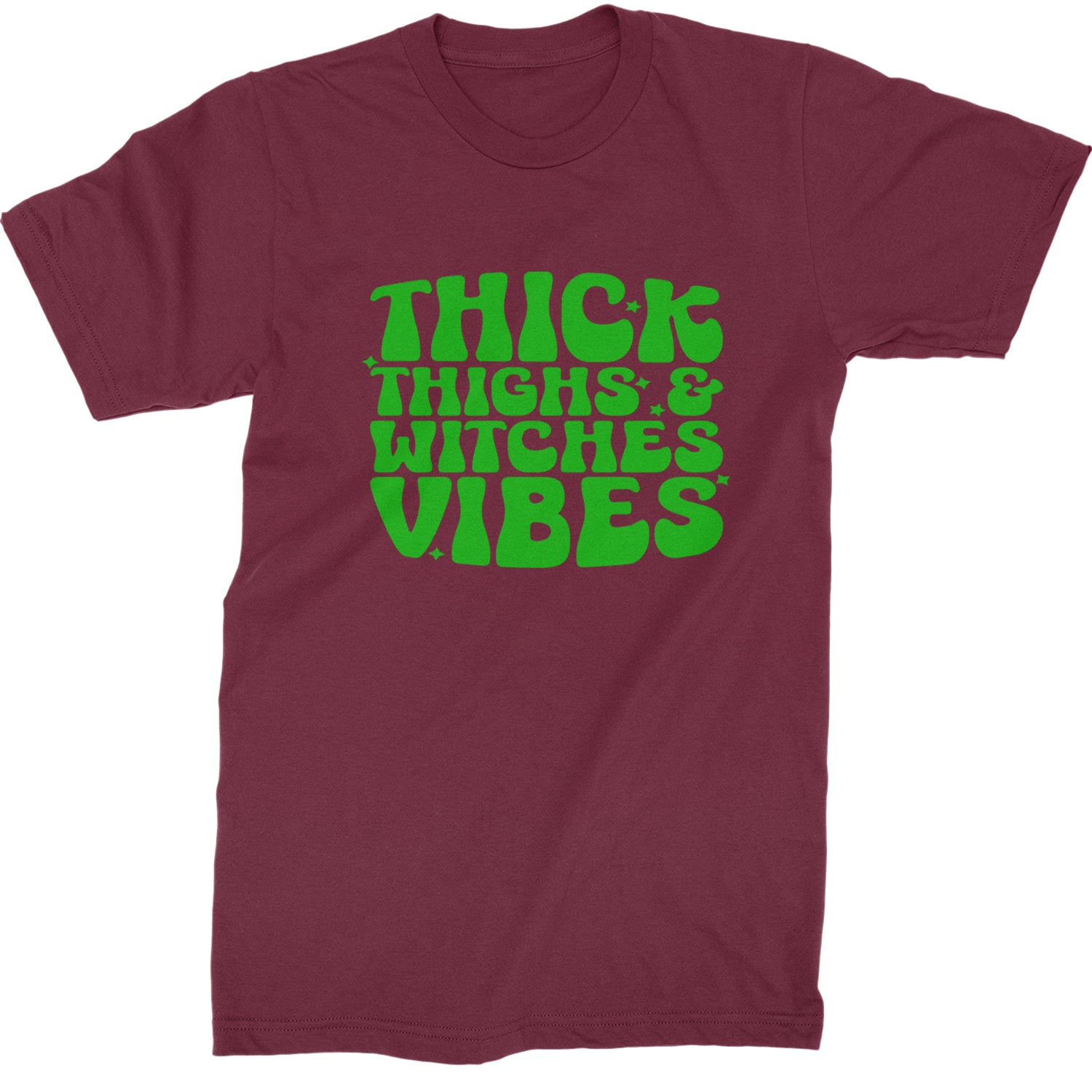 Thick Thighs And Witches Vibes Mens T-shirt Maroon