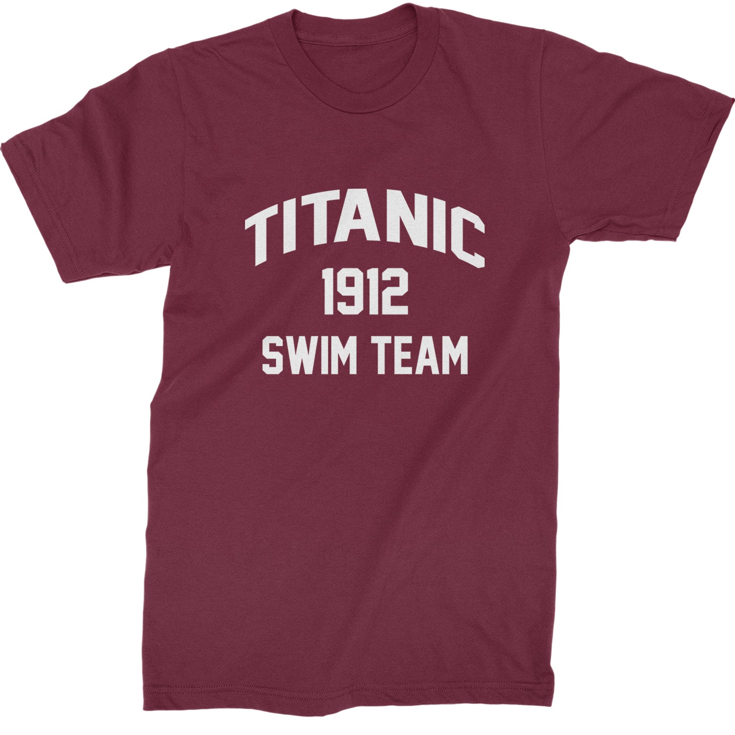 Titanic Swim Team 1912 Funny Cruise Mens T-shirt Maroon