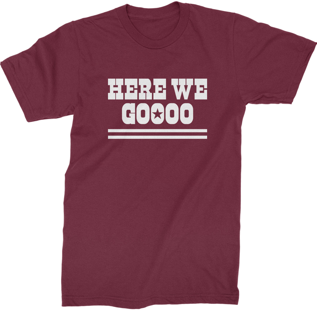 Here We Go Dem Boys Dallas Football Mens T-shirt Maroon