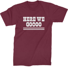 Here We Go Dem Boys Dallas Football Mens T-shirt Maroon