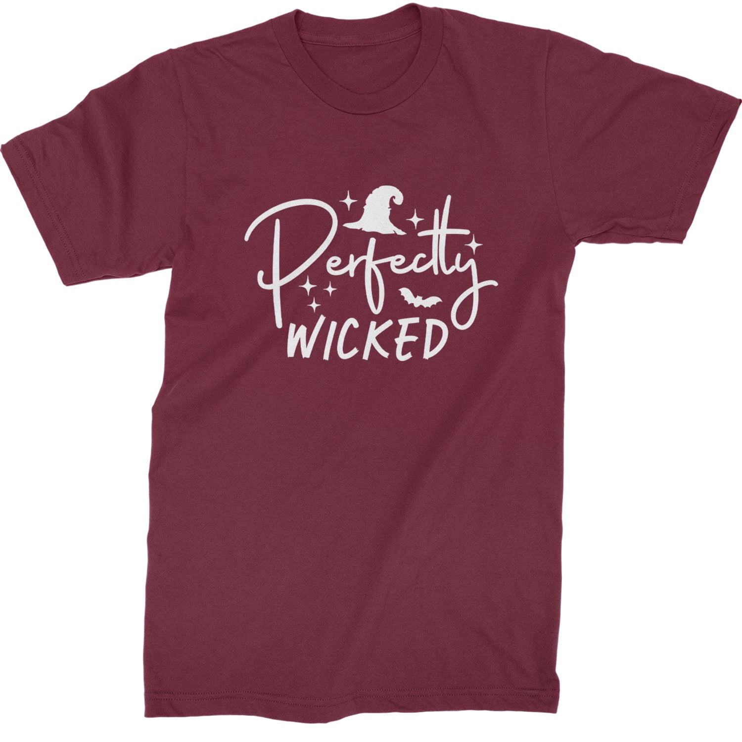 Perfectly Wicked Witchy Halloween Mens T-shirt Maroon