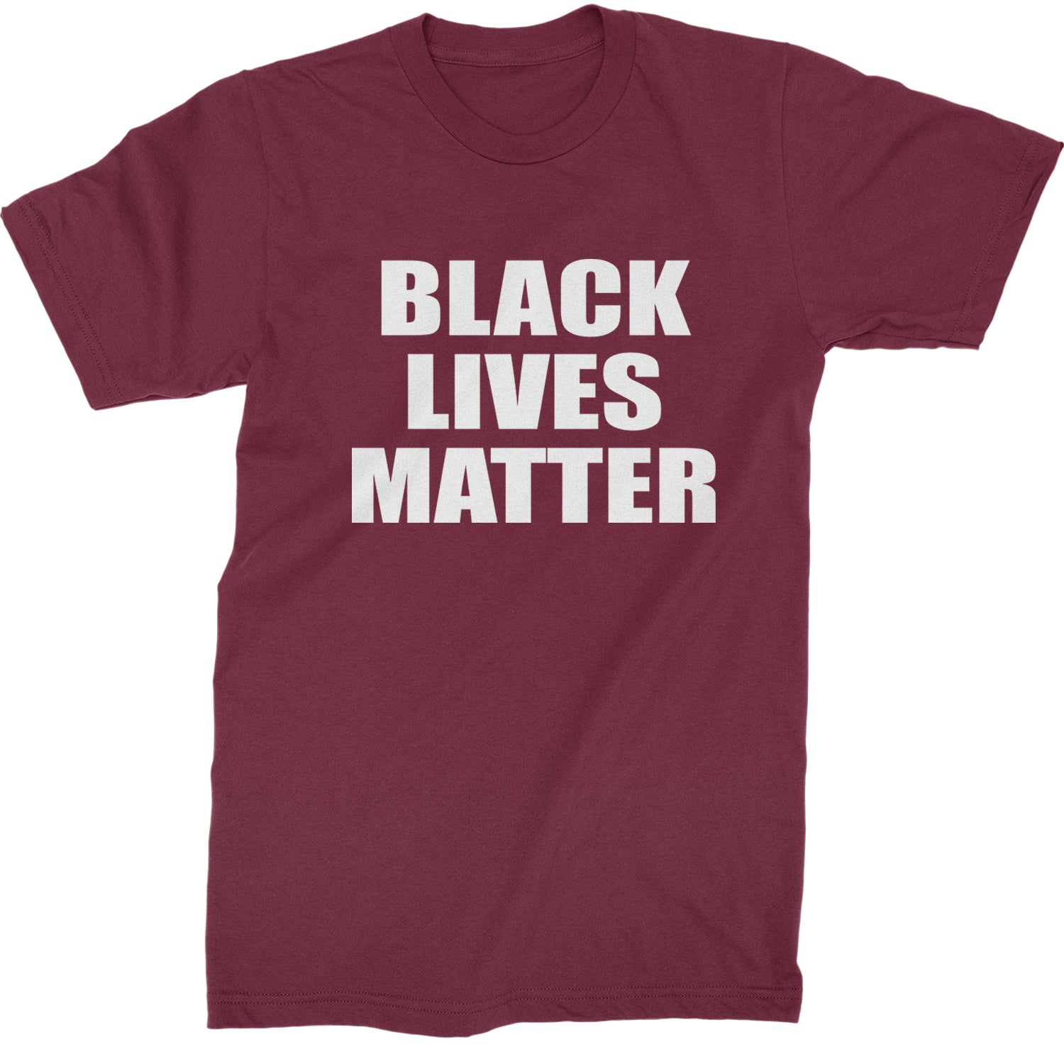 Black Lives Matter BLM Mens T-shirt Maroon