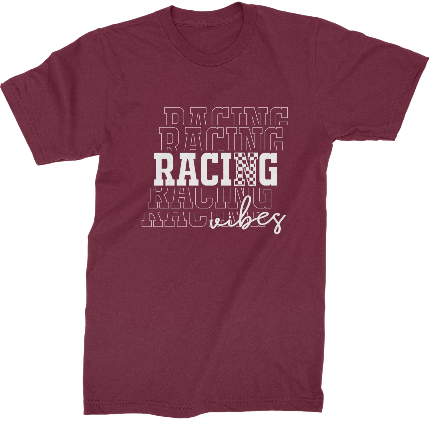 Racing Vibes Mens T-shirt Maroon