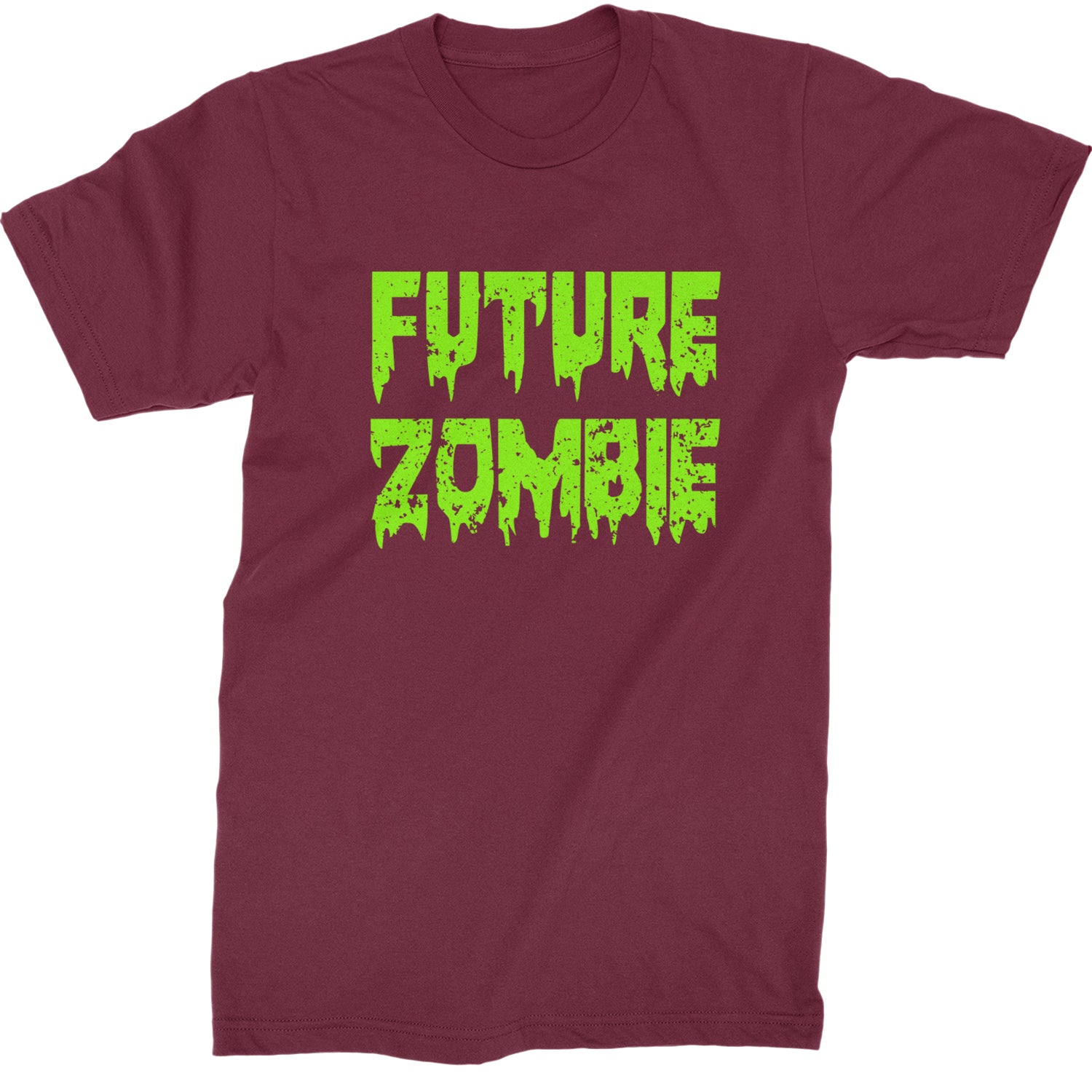 Future Zombie Horror Mens T-shirt Maroon