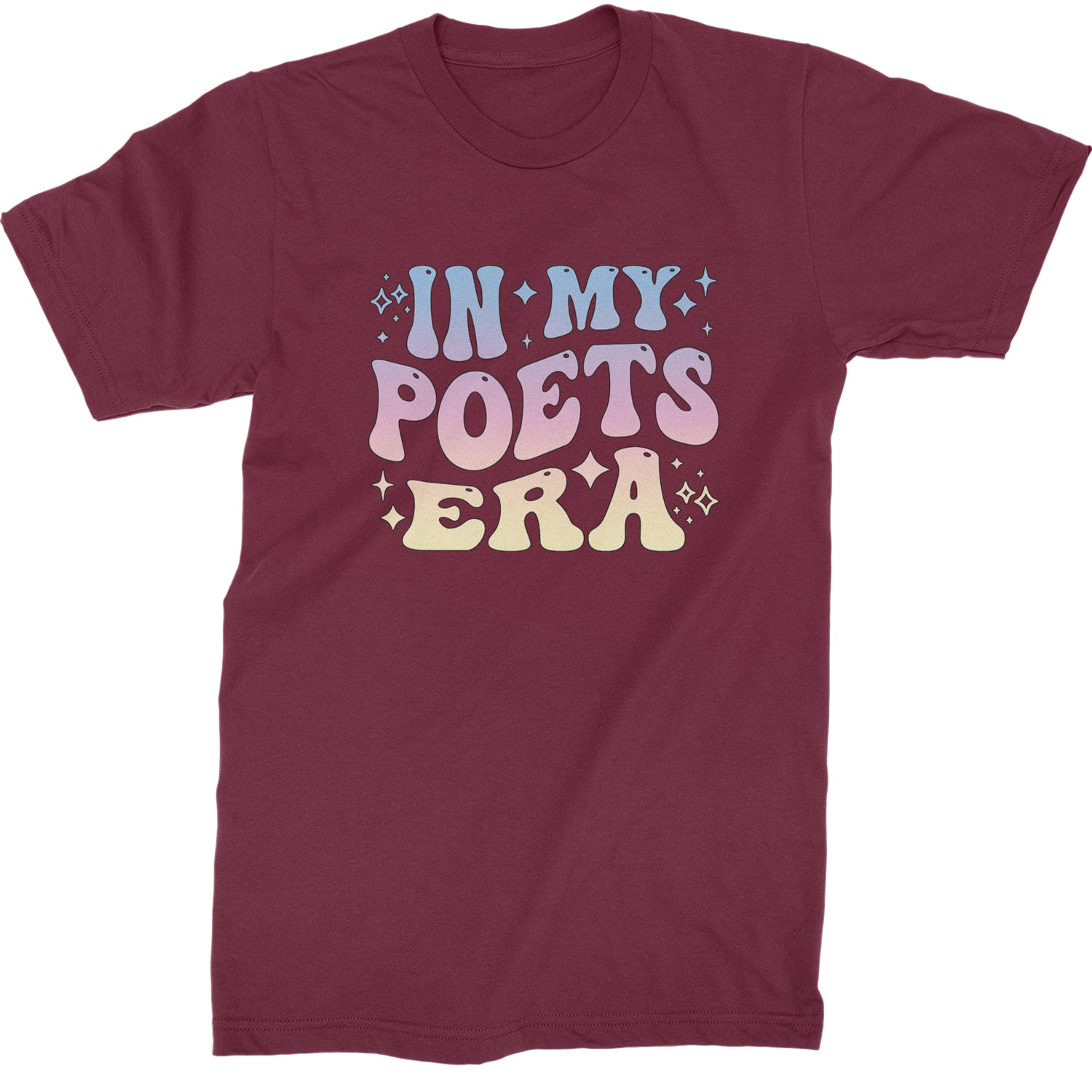 In My Poet Era Tie Dye TTPD Music Mens T-shirt Maroon