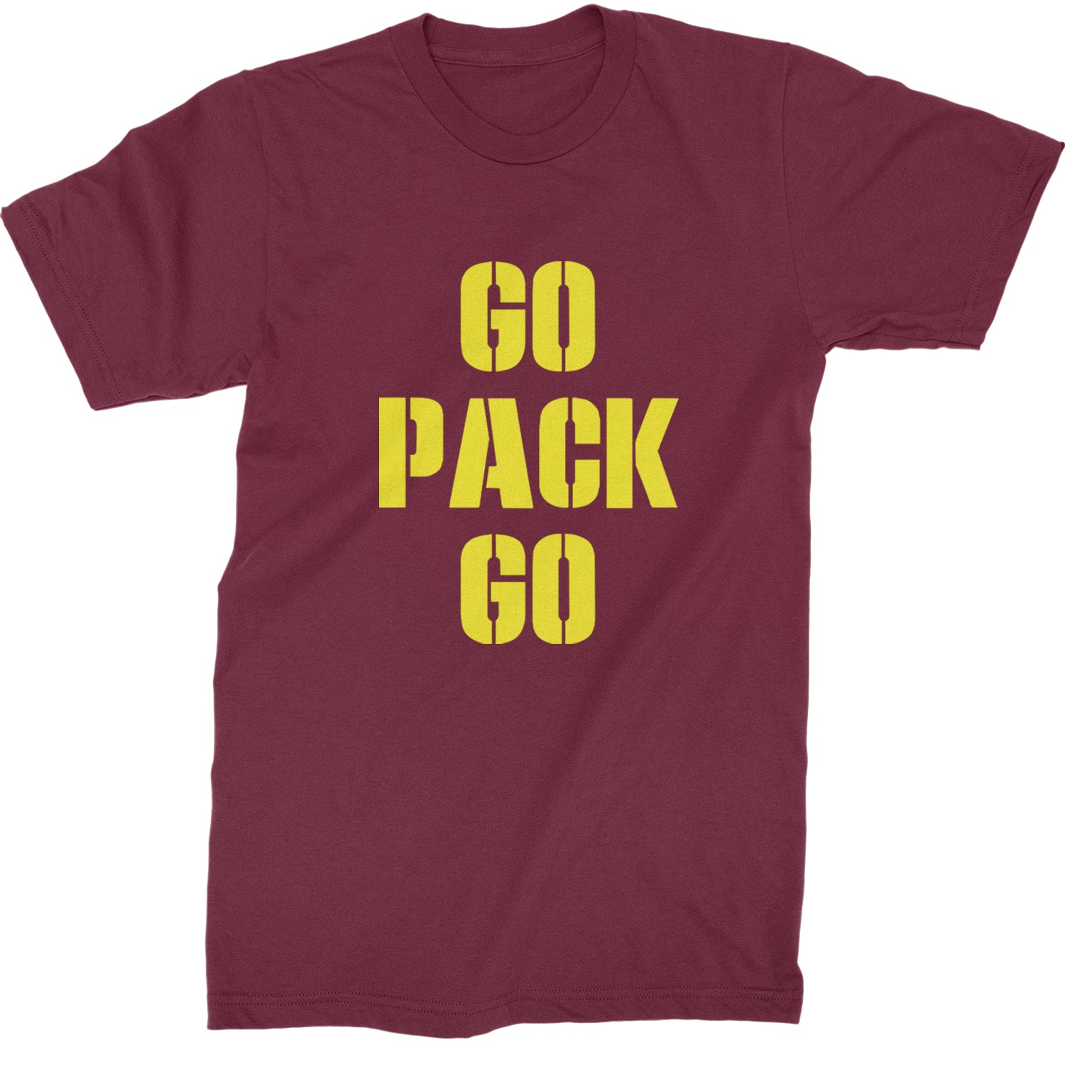 Go Pack Go Green Bay Mens T-shirt Maroon