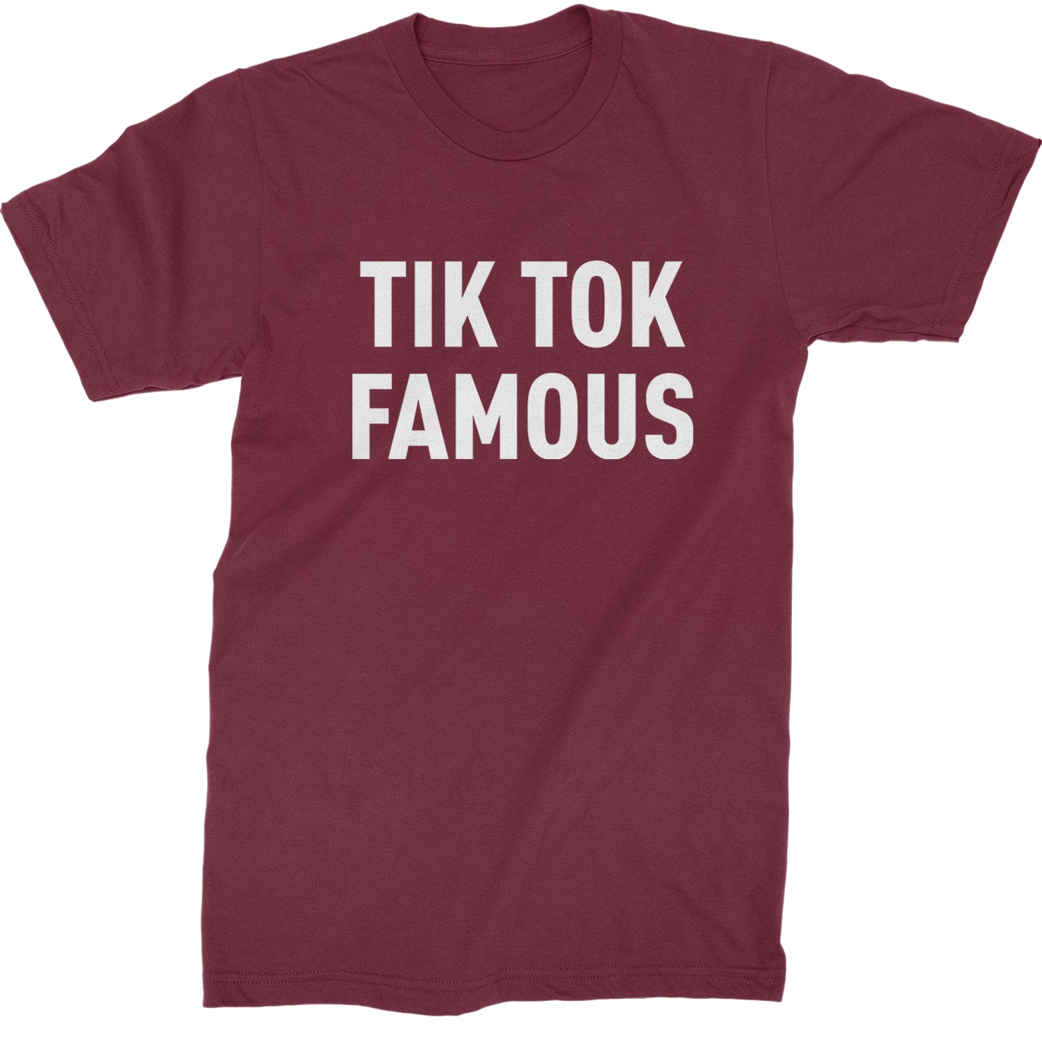 TikTok Famous Influencer Promoter Mens T-shirt Maroon