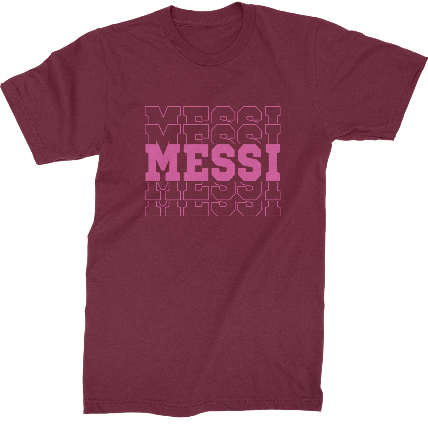 Messi Miami Futbol Mens T-shirt Maroon