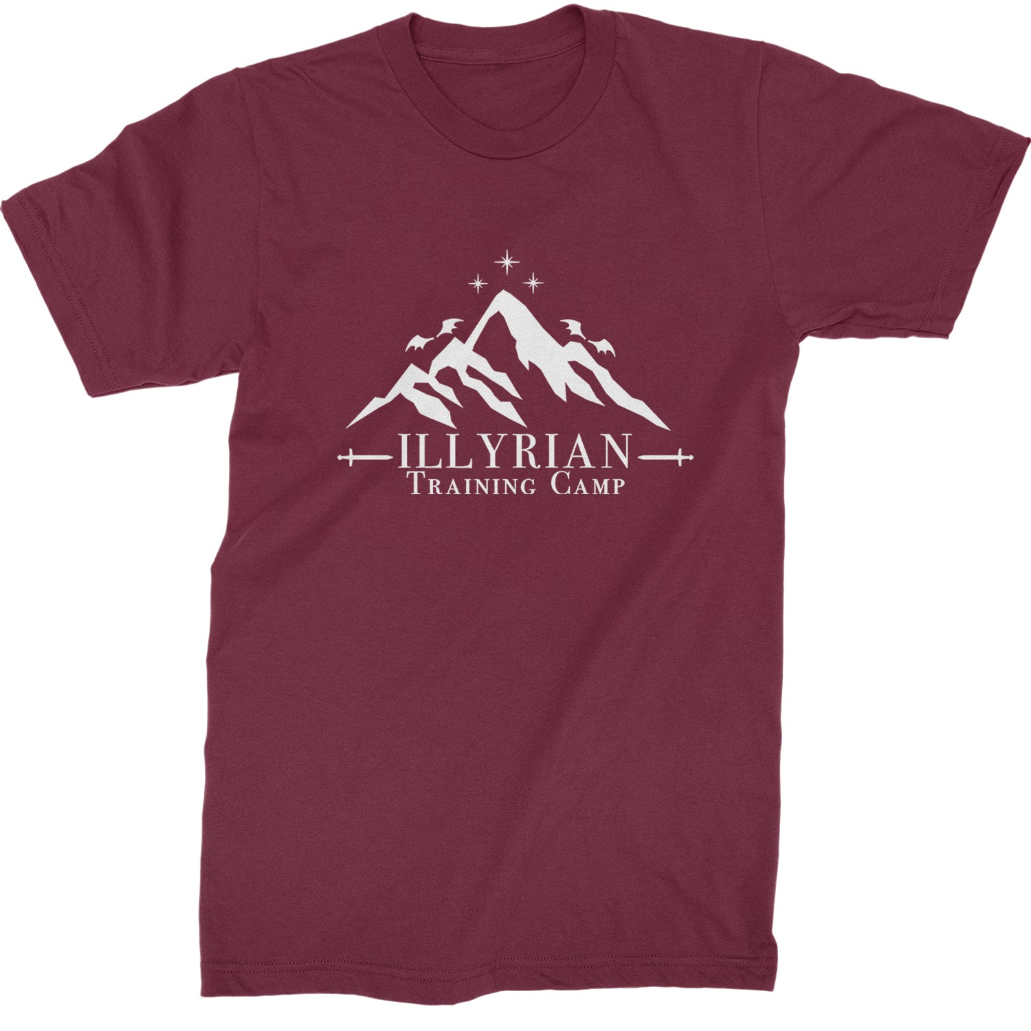 Illyrian Training Camp Night Court Mens T-shirt Maroon