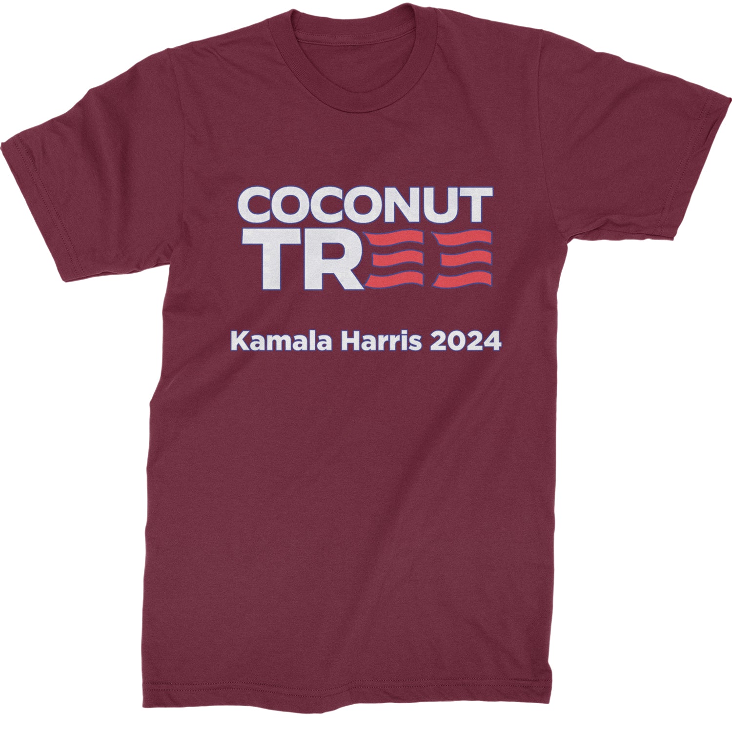 Coconut Tree - Support Kamala Harris For President 2024 Mens T-shirt Maroon