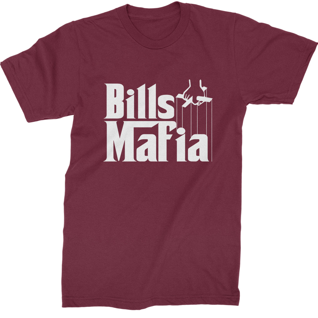 Mafia Bills Mafia Godfather Mens T-shirt Maroon
