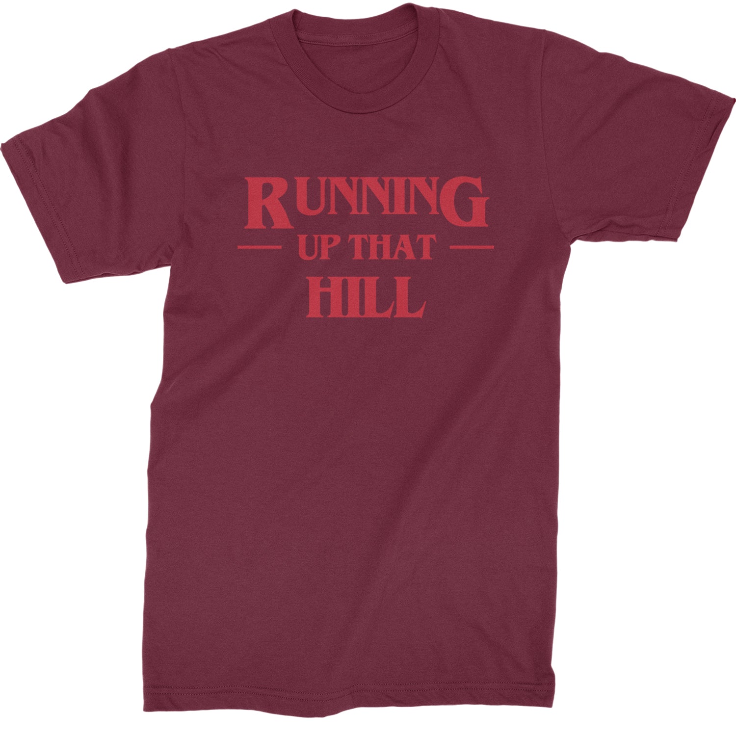 Running Up That Hill  Mens T-shirt Maroon