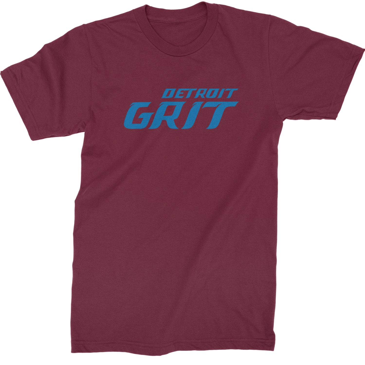 Grit Detroit Football Hard Knocks Mens T-shirt Maroon