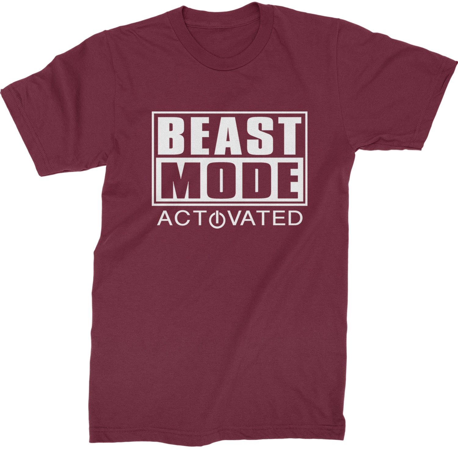 Activated Beast Mode Workout Gym Clothing Mens T-shirt Maroon