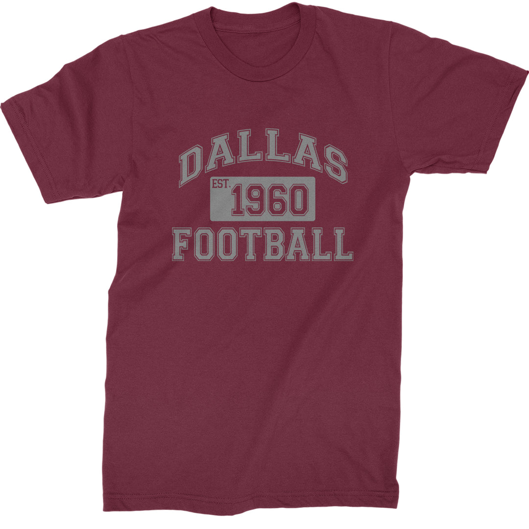 Dallas Football Established 1960 Mens T-shirt Maroon